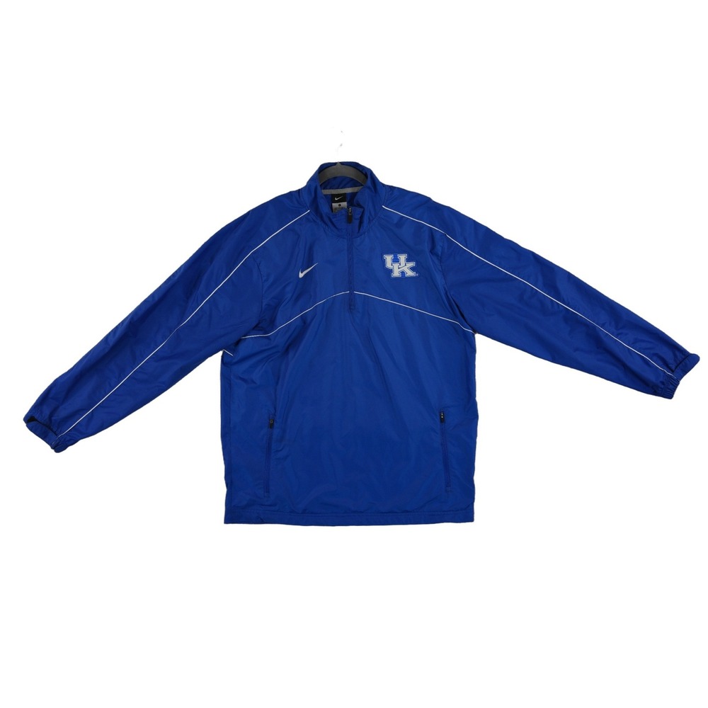 Nike Kentucky Wildcats Jacket Windbreaker Men's Size Small Blue Quarter Zip NCAA